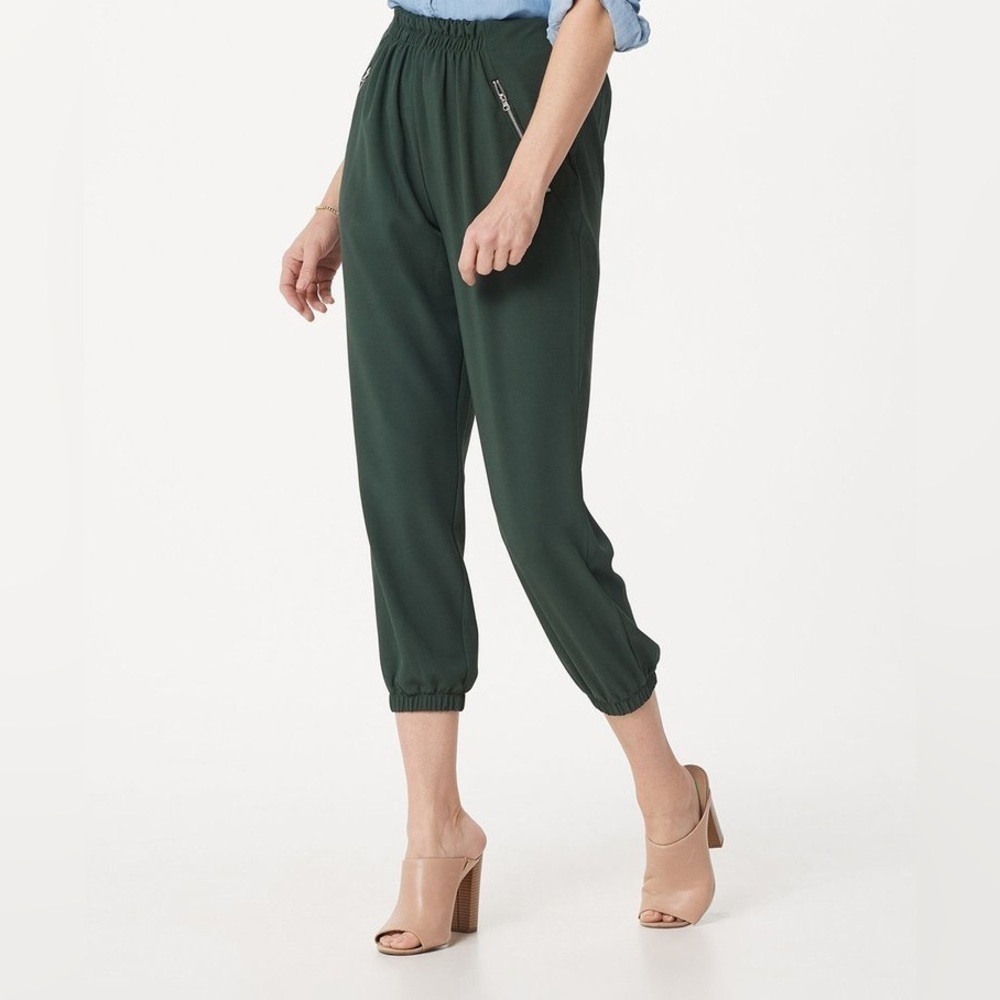 ATTITUDES by Renee Zip-Pocket Crop Jogger Pants Size 26/28W (Z01.8)